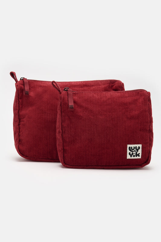 Washbag: DEADSTOCK FABRIC - Red Cord