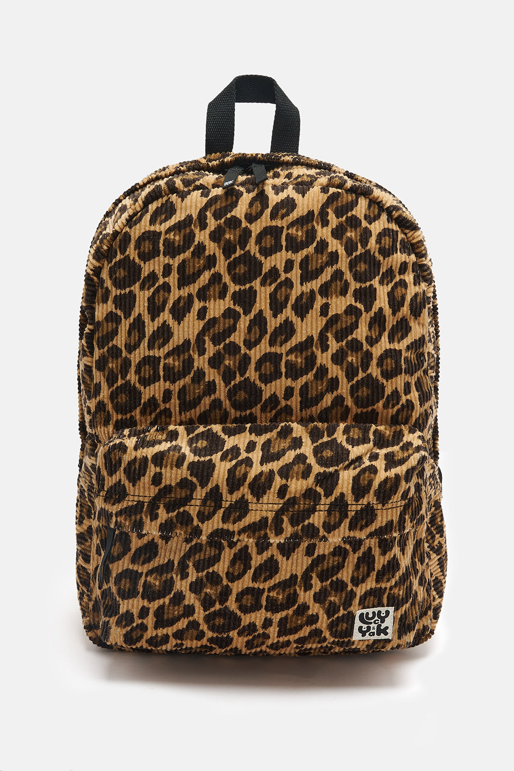 Kellie Skater Corduroy Backpack in Leopard Print