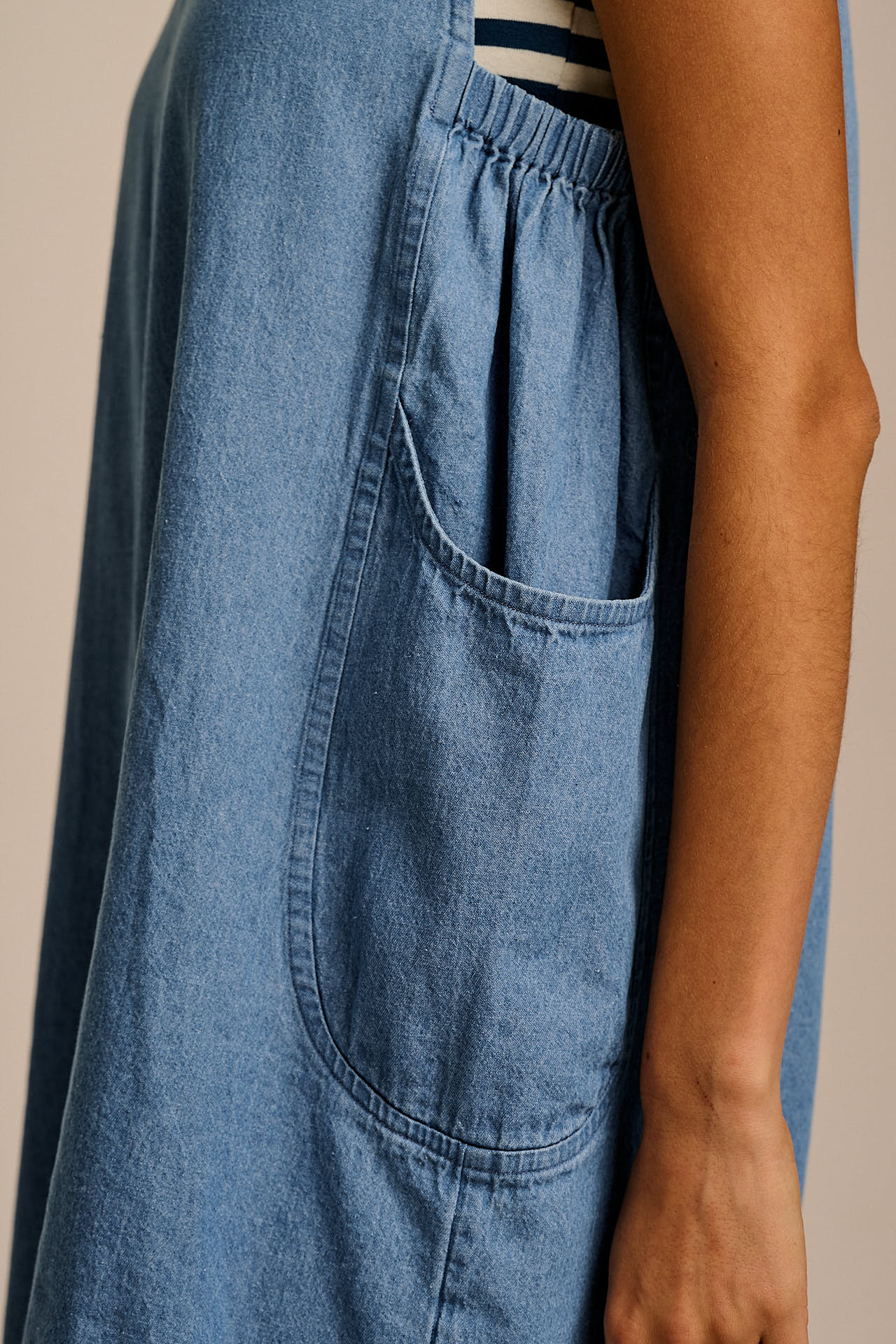 IMPERFECT - Zadie - Cotton Playsuit in Light Blue