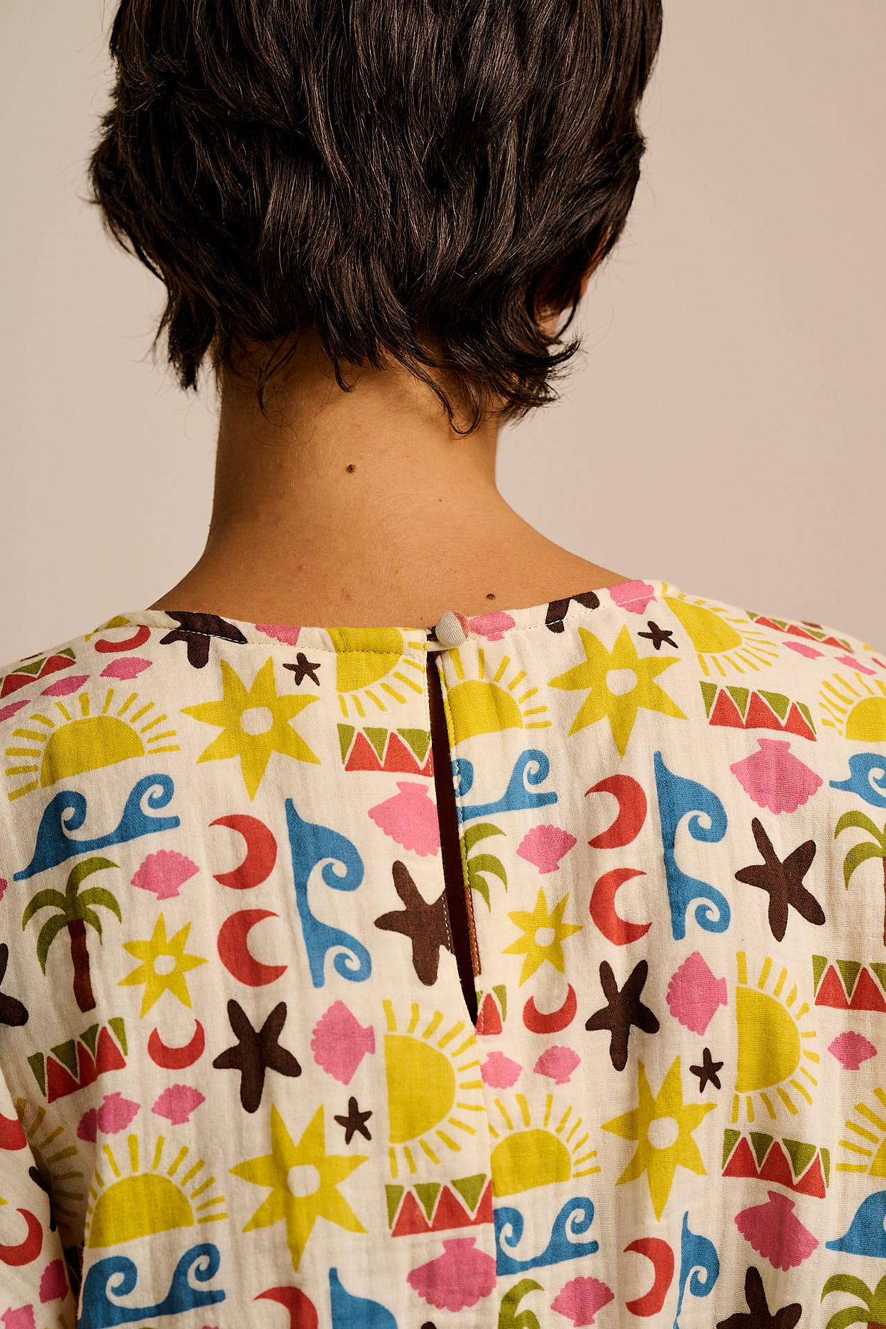 Zamora - Cotton Top in Coastal Beach Tile Print – Lucy & Yak