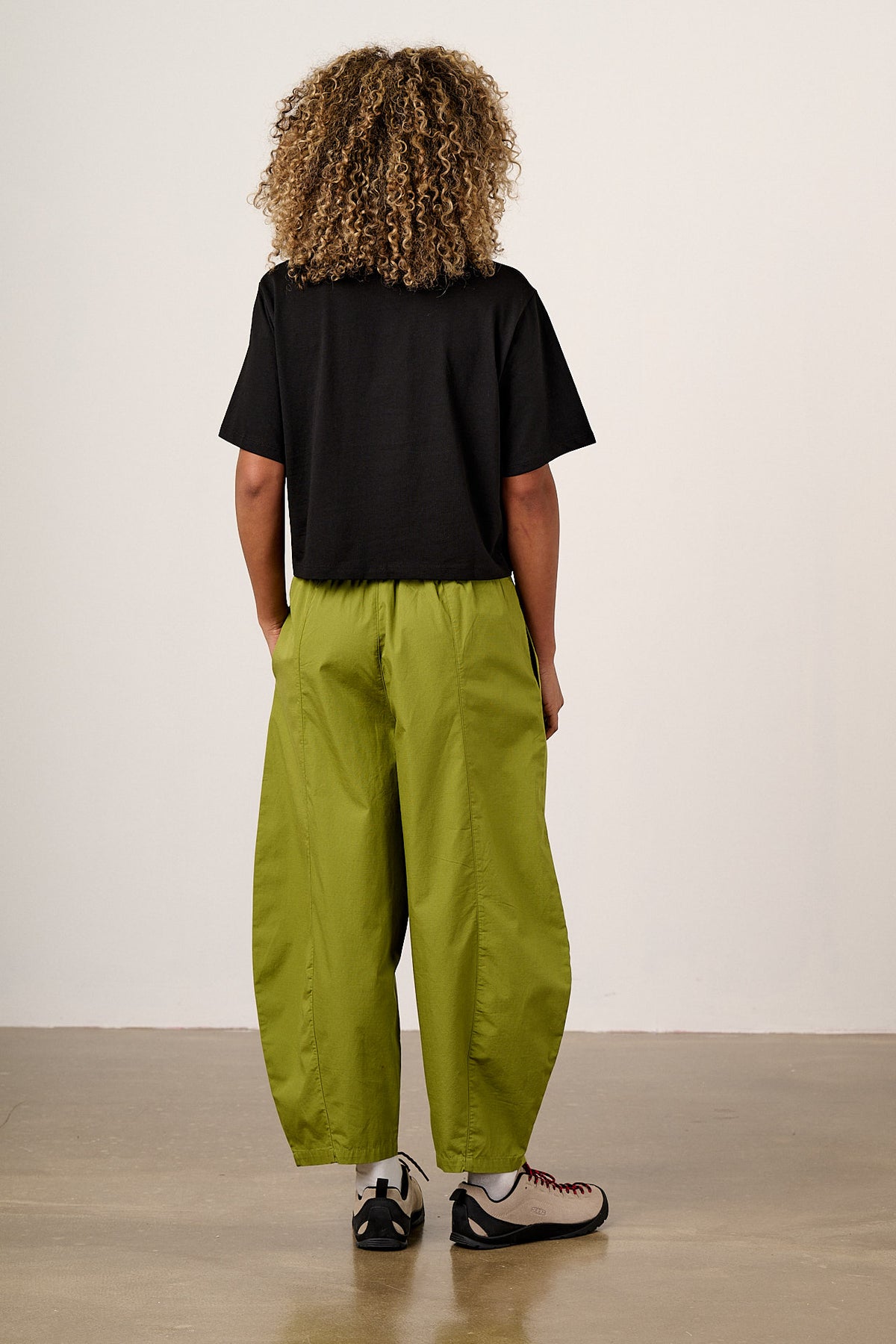 Zayla - Cotton Cropped Boxy T-Shirt in Black