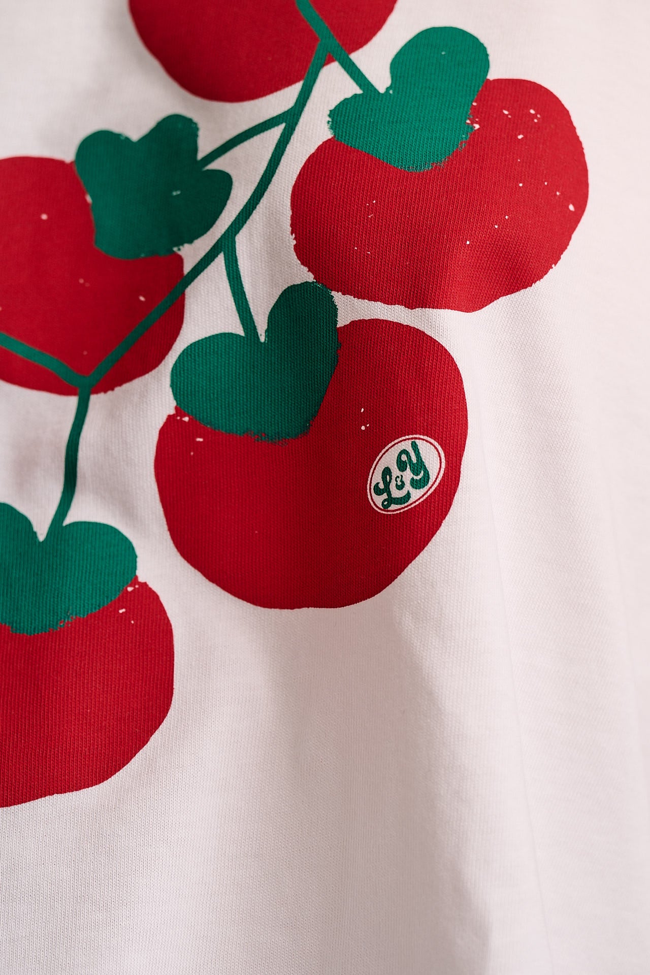 Zayla - Cropped Boxy T-Shirt in Pomodoro Print