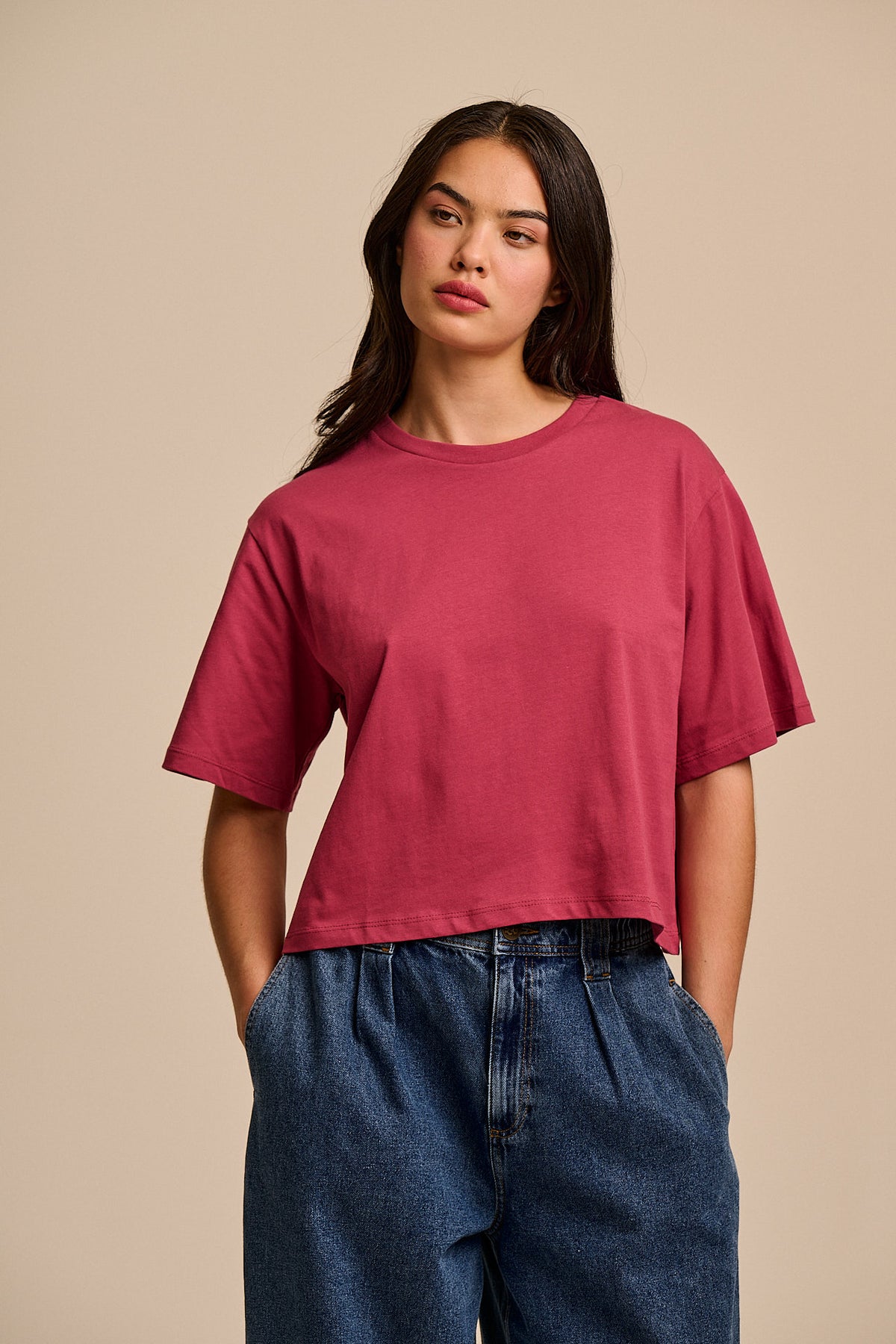 Zayla Cotton Cropped Boxy T Shirt