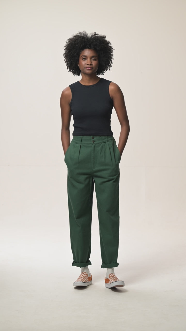 Addison - Cotton Jeans in Posy Green – Lucy & Yak