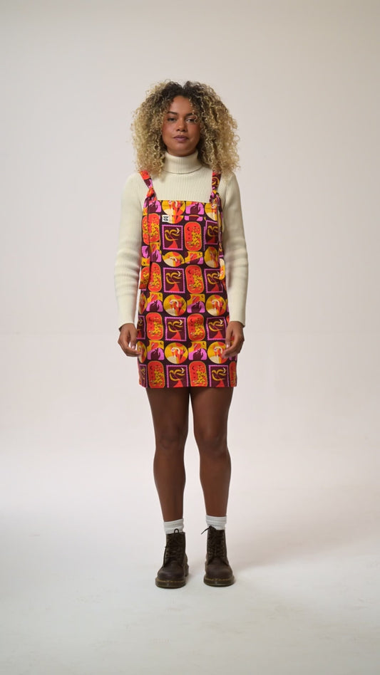 L.E. Mini Pini - Cotton Dress in Artist Print by Hugo Alberto