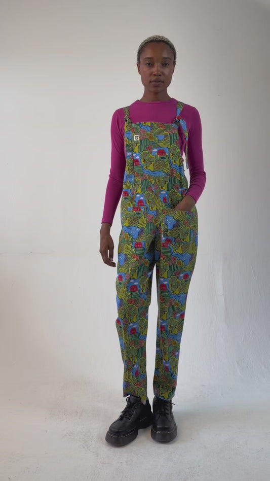 Original - Cotton Twill Dungaree in Farmyard Scene