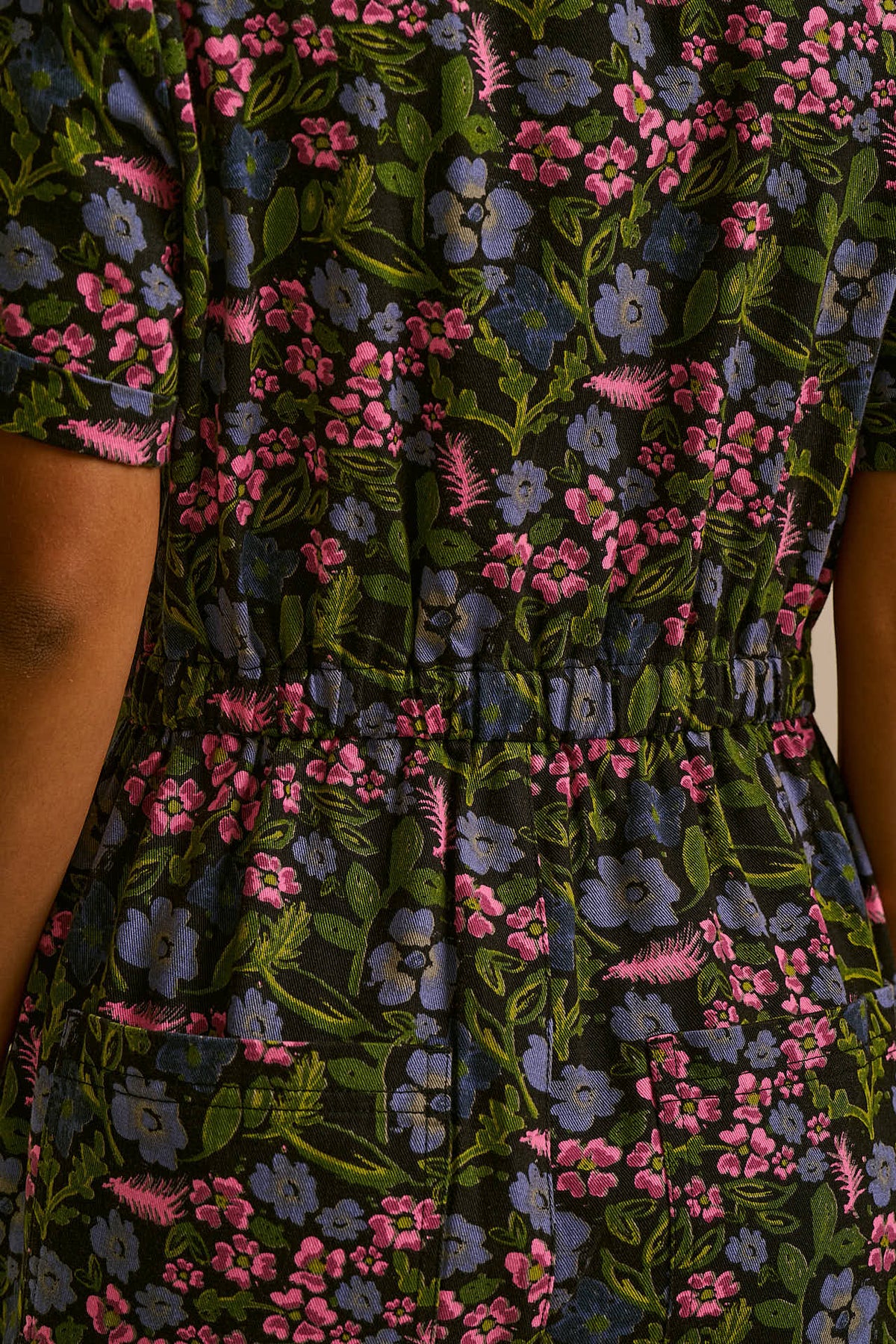 Ragan - Organic Cotton Jumpsuit in Grunge Ditsy Floral