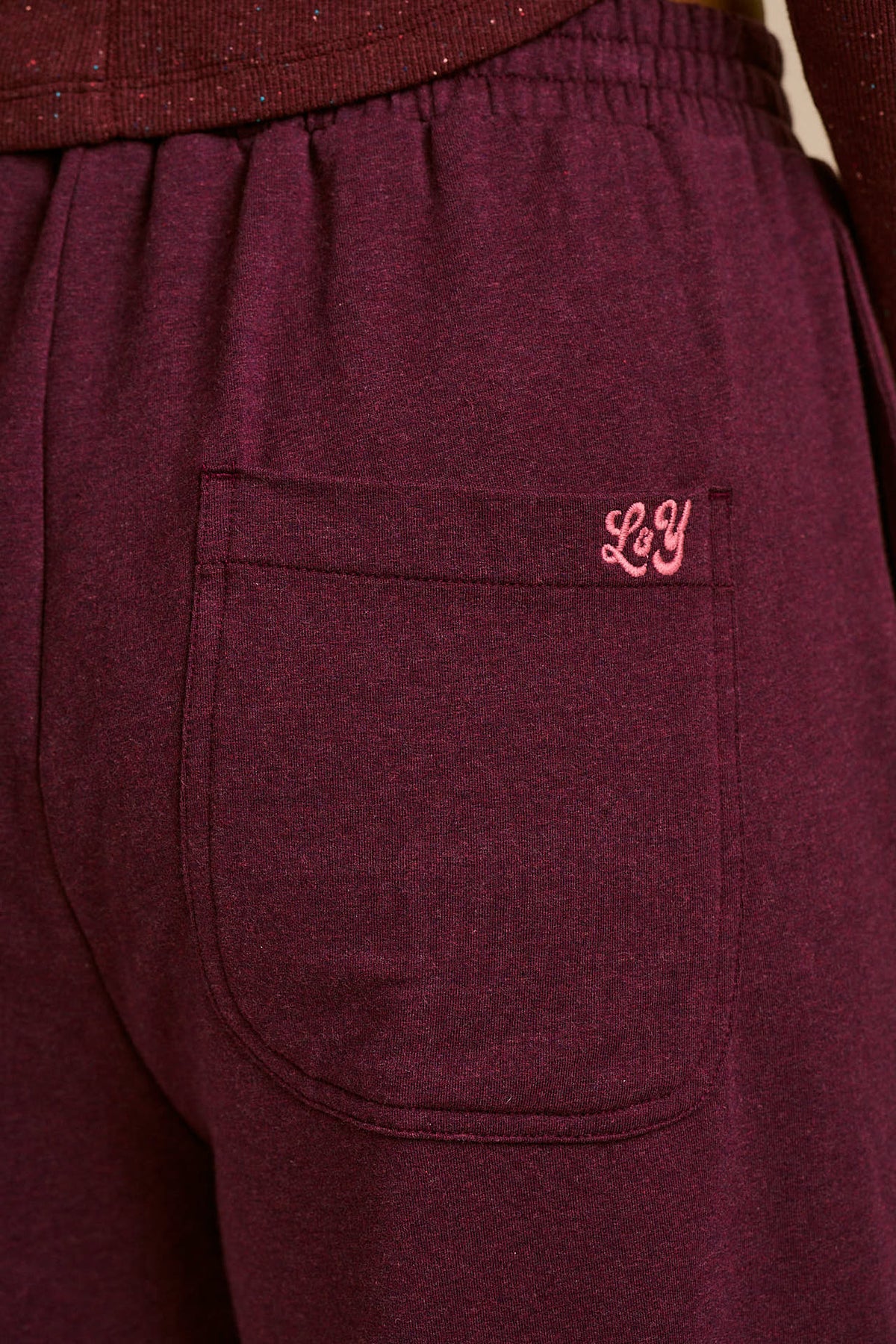 Tamsin - Jersey Extra Wide Trouser in Burgundy