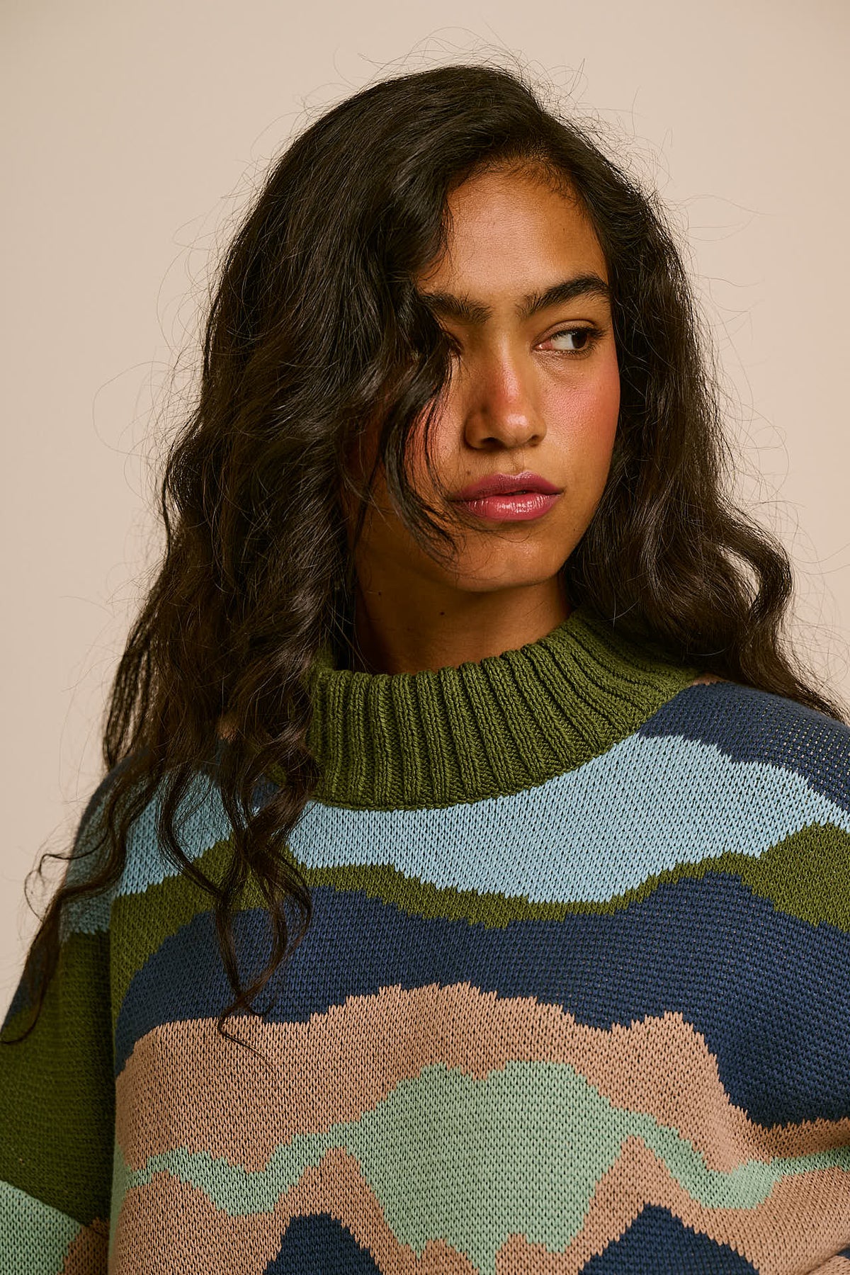 Amari - Oversized Knitted Jumper in Rolling Hills