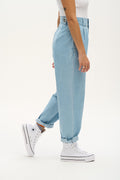 Addison Tapered Jeans: ORGANIC DENIM - Light Wash Blue