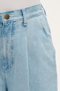 Cole Super Wide Leg Jeans: ORGANIC DENIM - Light Wash Blue
