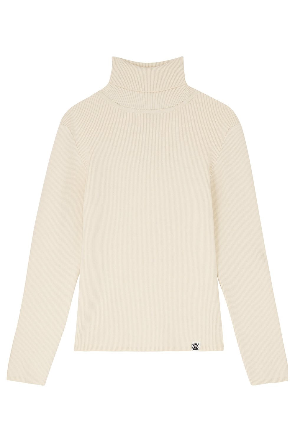 Lucy & Yak Tops Aiden Roll neck Top: ORGANIC COTTON KNIT - Pearl
