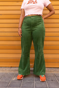Lucy & Yak trousers Ziggy Trousers - ORGANIC CORDUROY - Spruce Green