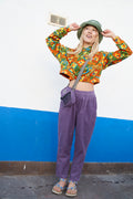 Billie Trousers: ORGANIC CORDUROY - Ash Purple