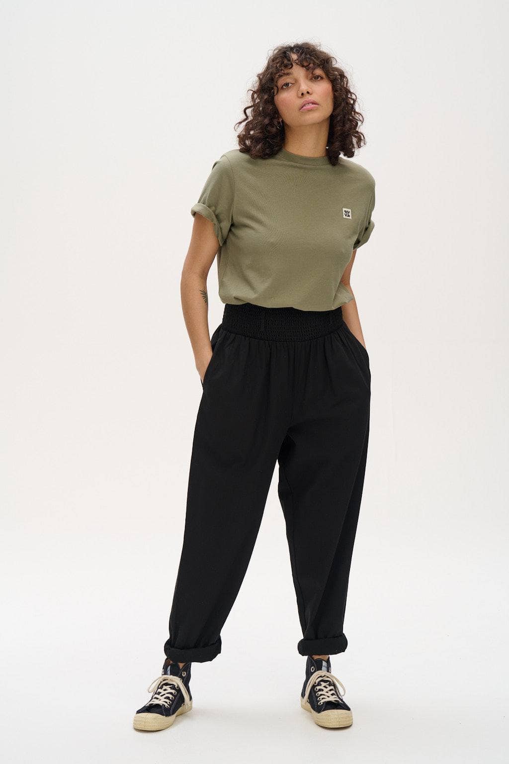 Lucy & Yak trousers Alexa Trousers: RECYCLED COTTON - Black