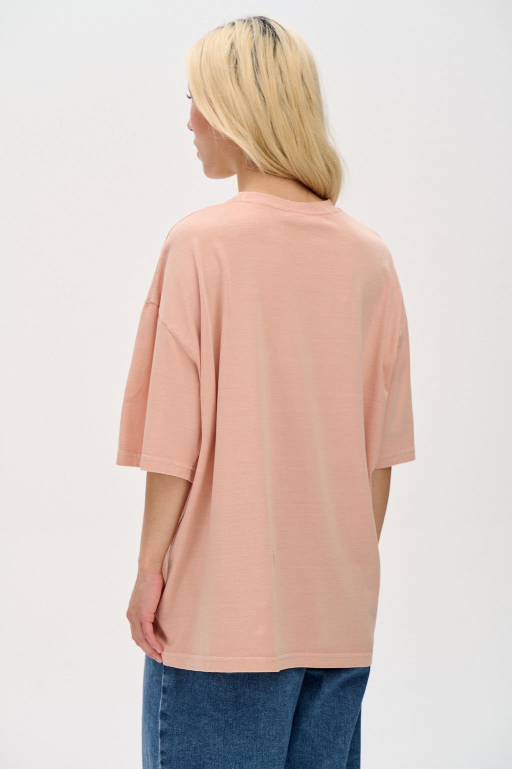 Lucy & Yak Tops Benny Tee: ORGANIC COTTON EARTH PIGMENT- Light Rose