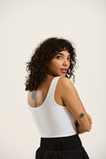 Susie Vest Top: ORGANIC COTTON & LENZING™ ECOVERO™ - White
