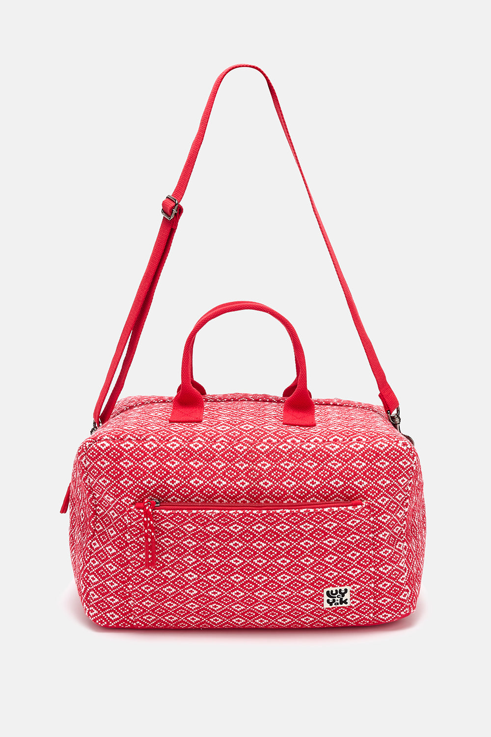 Coppola Weekend Bag: DEADSTOCK FABRIC - Red Jacquard