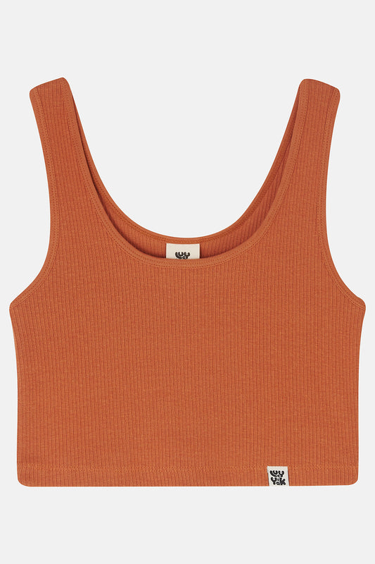 Josy Vest Top: ORGANIC COTTON & LENZING™ ECOVERO™ - Terracotta