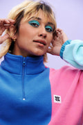 Lucy & Yak Fleeces Blake Recycled Polyester Fleece in Blue & Pink