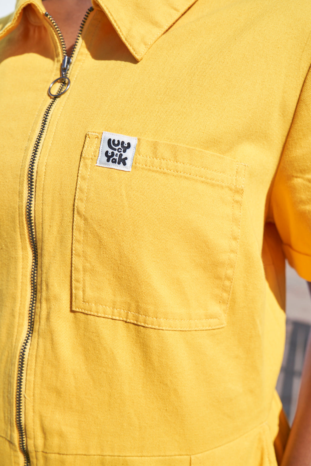 Ragan Jumpsuit: ORGANIC COTTON - Freesia Yellow