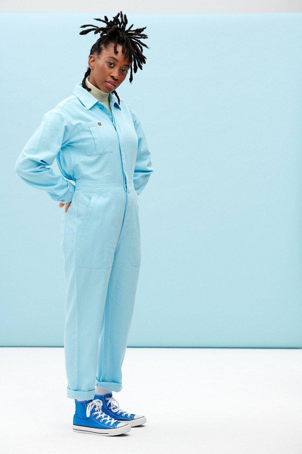 Lucy & Yak Boilersuit Carmen Organic Cotton Boilersuit in Atomizer Blue