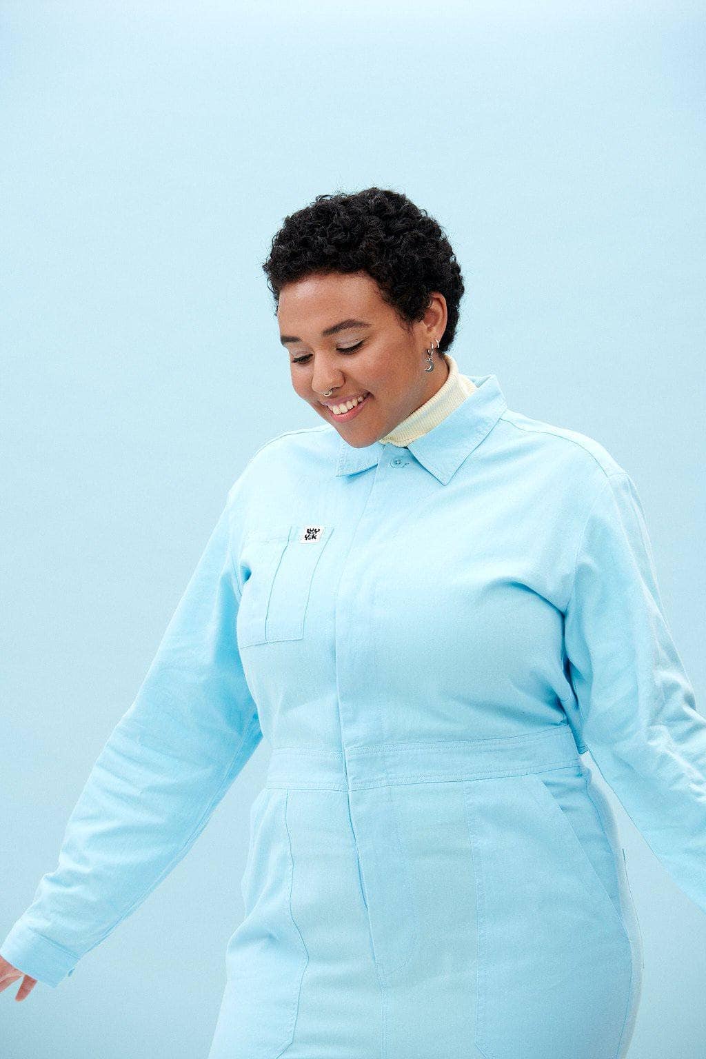 Lucy & Yak Boilersuit Carmen Organic Cotton Boilersuit in Atomizer Blue