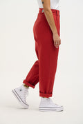 Addison Tapered Jeans: ORGANIC TWILL - Bossanova Red