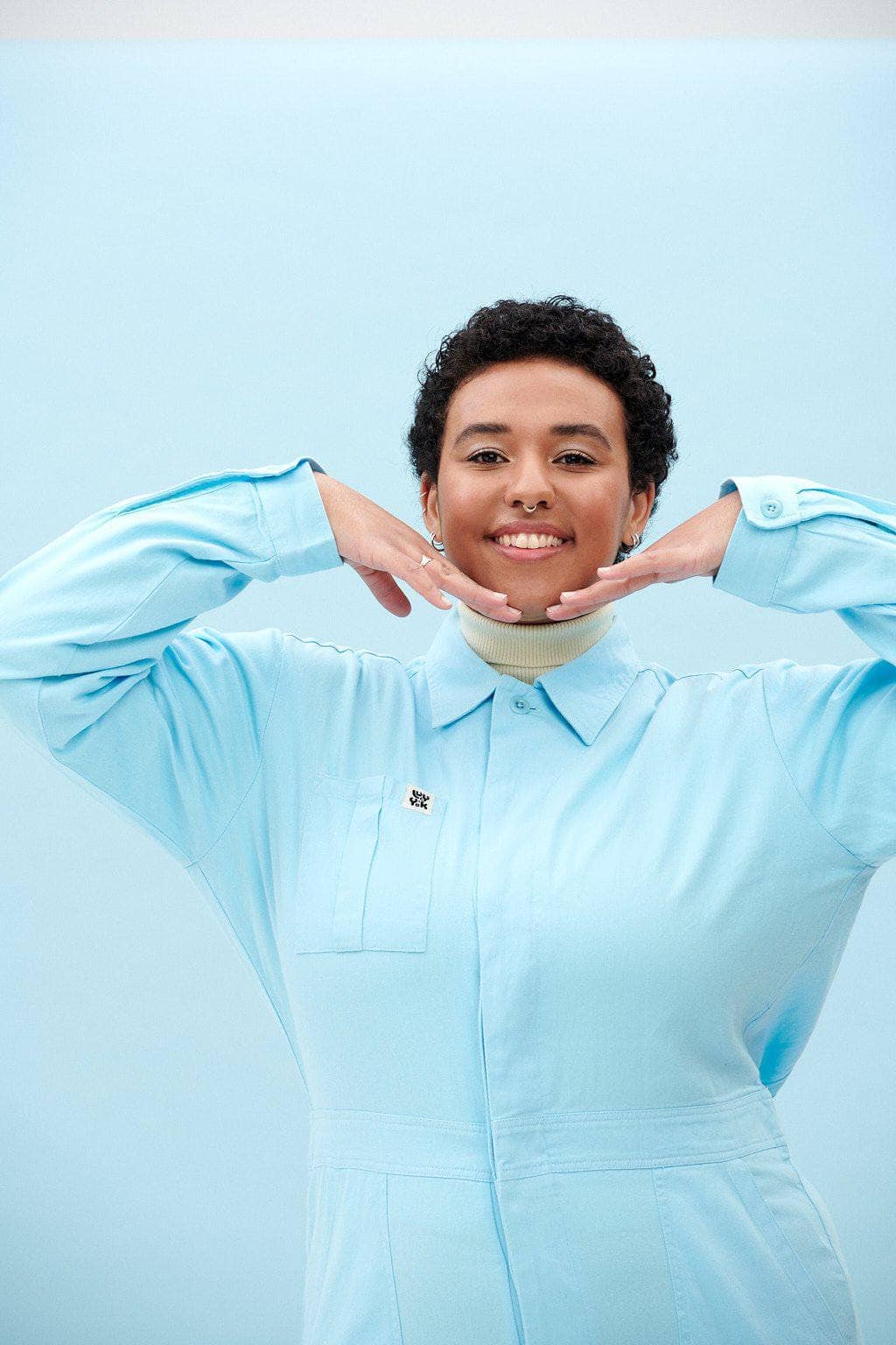 Lucy & Yak Boilersuit Carmen Organic Cotton Boilersuit in Atomizer Blue