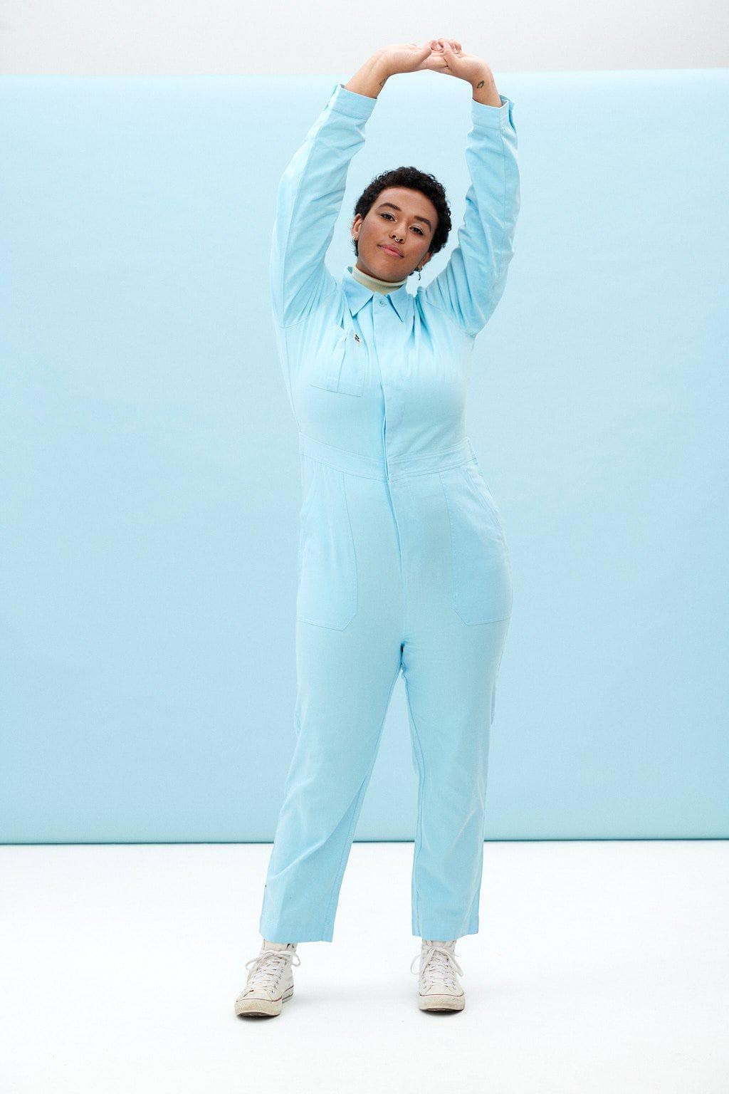 Lucy & Yak Boilersuit Carmen Organic Cotton Boilersuit in Atomizer Blue