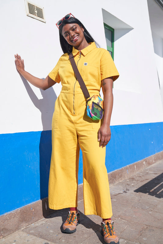 Ragan Jumpsuit: ORGANIC COTTON - Freesia Yellow