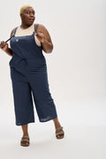 Lucy & Yak Dungarees Emmy Dungaree: ORGANIC COTTON & LINEN -  Navy Blue