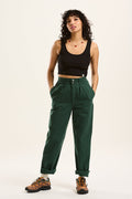 Addison Tapered Jeans: ORGANIC TWILL - Posy Green