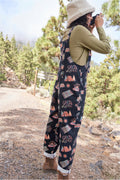 Lucy & Yak Original Dungarees In Organic Twill Nicolas Crespo Print Right Side Worn By Size 8 Model